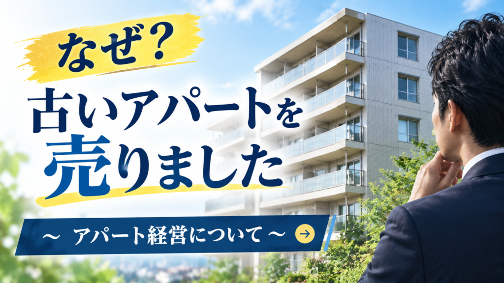 【古いアパート売りました】 そのわけとは？